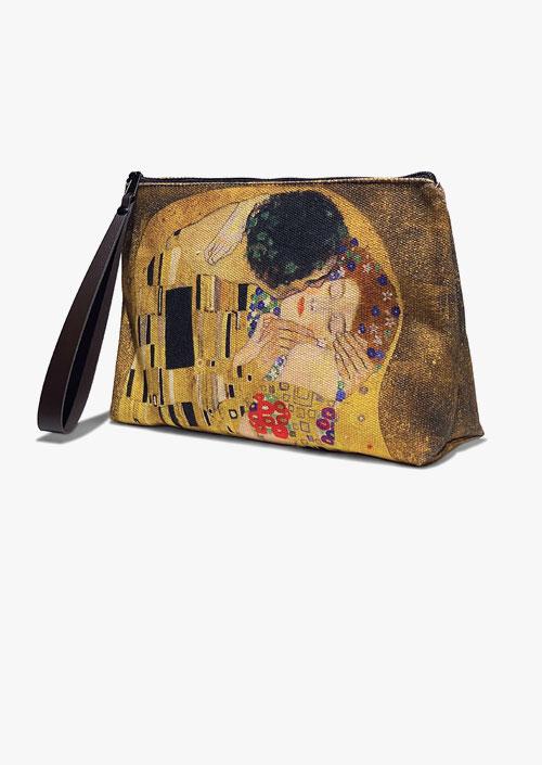 Cotton bag printed with the work The Kiss by Gustav Klimt
