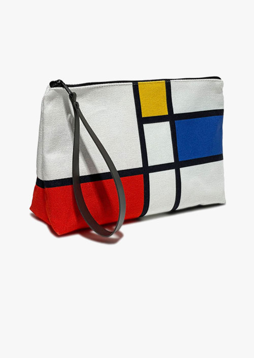 Neceser de algodón inspirado en la obra de Piet Mondrian